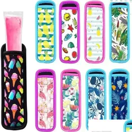 Eiscreme-Werkzeuge Insator Wiederverwendbare Neopren-Zer-Halter Antizing Sleeve Popsicle Holder Bags Tt0410 Drop Delivery Dhqws