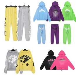 Tracksuit designer mens spindel hoodie långa byxor tröja 555 sp5der hoodies kvinnor hoodie hoody pullover långärmad gata kläder mode bomull ung thug 23SS