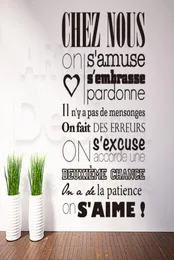 Art design home decoration cheap vinyl french quote rules words wall sticker removable house decor characters decals in rooms Y2004708127