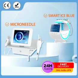 Ирригаторы New 7 в 1 Smart Facial Cleansing Skin анализируйте глубокий поры вакуум Hydra Lift Antive Beauty Machine Ice Blue