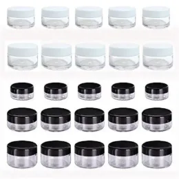 Garrafas 50pcs 2g/3g/5g/10g/15g/20g Plástico Cosméticos Jar Caixa de Maquiagem Nail Art Armazenamento Pote Recipiente Amostra Clara Loção Creme Facial Garrafa