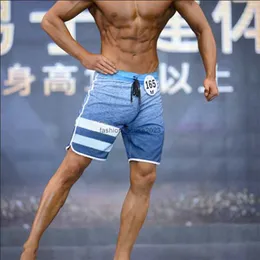 Pantaloncini da competizione fitness da uomo IFBB Olympiad 2024 Pantaloni da spiaggia da surf elastici ad asciugatura rapida per uomo