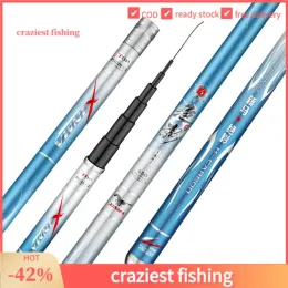 Varas de carbono telescópica, fluxo de carpa, vara de pesca de fundição, 3.6m10m, acessórios de pesca de carpa, kastking pike, fiação