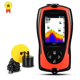 Finder Lucky FF11081CT Portable Wired Sonar Fish Finder 100m Djup Echo Sounder 2,4 tum Färg LCD Display Lake Sea Fishing