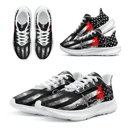 Casual Shoes InstantArts American Flag Printed Running Dise Golf Women's Tennis Bekväm höst utomhus Chaussure