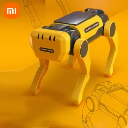 新しいXiaomi Solar Electric Mechanical Dog Cow Children Educational Assembly Tech Puzzle Toy Bionic Smart Robot Dog Toys