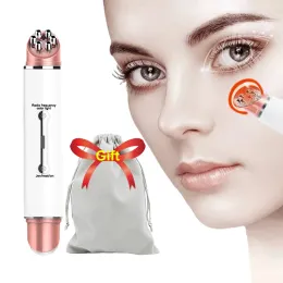 Dispositivos Elétrico Facial Eye Massager Pen Vibração Cabeça Dupla EMS Rejuvenescimento Máquina de Olho LED Photon Rejuvenescimento da Pele Antirrugas