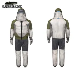 屋外釣り防止蚊の服ハイキングシャツスーツ通気性のある釣り帽子とメッシュネット養蜂服衣