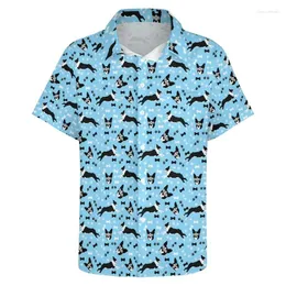 Lässige Hemden für Herren, Haustier-Mops, 3D-bedruckt, Blusen, lustig, niedlich, Tier, Hund, Grafik, Strand, für Männer, Kleidung, hawaiianische Streetwear, Y2k, männlich, kurzärmelig