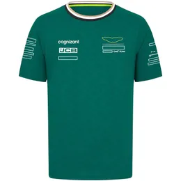 Herrt-shirts F1 2024 Officiell lagförare T-shirt Formel 1 Racing Polo Shirt Kort ärm Samma fans Summer Fashion Green Jersey T-shirt Anpassad 8JZ2