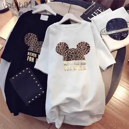 Grundlegende Freizeitkleider Designerhemden Markenkleider mit Animal Lovely Mouse Neuankömmlingskleid Kurzarm langes T-Shirt-Kleid M-XXL 240302