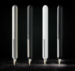 Luxury Red Dot Design Award LM Dialog Focus 3 Fountain Pen Black Titanium Tip NIB Skriva flytande bläck Infällbara pennor för present KOR8085075