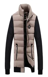 2018 New Snow Winter Coat Men Cotton Theing Cold Stand Collar Fleece Fleece Warm Parkas Jacket MensカジュアルオーバーコートマンWFY379203757