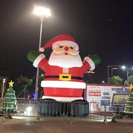 Free air ship Giant Inflatable Santa Claus father Christmas Decoration old man for Big Promotions Advertising Decorations
