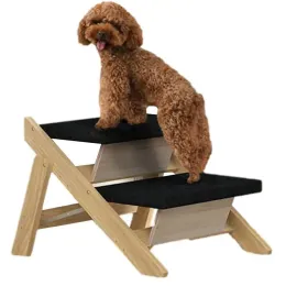 Rampy składane pies stopnie ramowanie niscip 2 na 1 schody dla psów, aby dostać się na łóżko drewniane, solidne, lekkie schody z bólem psa