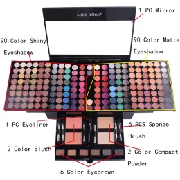 Set 180 colori Multicolore ombretto Multicolow Long Luting A impermeabile Shimmer Makeup Kit glitter tavolozza di ombretto morbido Set Women Makeup Women Makeup