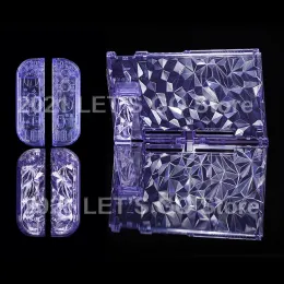 Przypadki Najnowszy przełącznik Nintend DIY Wymiana Shell Diamond Wzór Przezroczysty obudowa dla konsoli Nintendo Switch Console Joycon Akcesoria