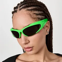 Sunglasses Sports Punk Y2K Women Brand Designer Square Goggle Men Luxury Sun Glasses UV400 Colorful Mirror Fashion Eyewear