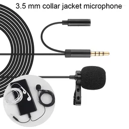 Microphones Mini 3.5mm Phone Microphone With Headphone Jack For Portable Clip-on Lapel Mic Android Smartphone DSLR Camera PC Laptops