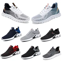 Scarpe da molla degli uomini che corrono scarpe pianeggianti per la sola bule grigia New Models Fashion Blocking Sports Sports Big Taglia 39-45