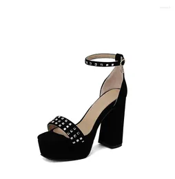Sandals Big Size Oversize Large For Women And Ladies Simple Decorative Design Of Platform Thick Heel High