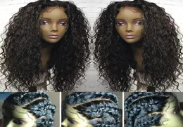 360 парик фронтальной части шнурка предварительно сорванные человеческие волосы с волнистыми волнами 360 полный парик фронта шнурка с волосами ребенка 130denstiy 18 дюймов DIVA16867911