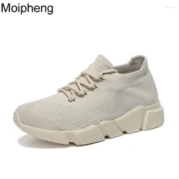 Повседневная обувь Moifeng, женские весенне-осенние дышащие сетчатые лоферы на плоской подошве, женские кроссовки для прогулок, Sapatos Femininos