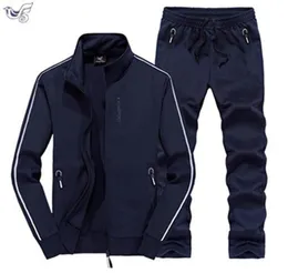 XIYOUNIAO Tuta da uomo 6XL 7XL 8XL Autunno inverno Due pezzi Set di abbigliamento Marca Casual Tuta Abbigliamento sportivo Tuta T2007076425266