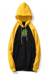 Känns bra man groda pepe raglan hoodies arga pepe anime tryck streetwear sad grod vinter varm ny hoody case komic tracksuit sh2377745