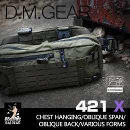 Borse DMGear 421X Zaino tattico Borsa pettorale Borse sportive Equipaggiamento militare per uomo Molle Caccia Spalla Sling Accessorio Cinghia Croce Bod