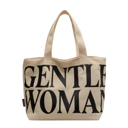 Fashion Canvas Bags Thai Gentle Woman Tot Mommy Bag Letter Printed Simple Shoulder Trendy