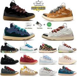 LanvinLities Casual Shoes Breattable Sneakers Högkvalitativ trippel svart ljusgul tenn lavendelplommon kvinnor skor reser utomhus rekreation dh grind storlek 35-46