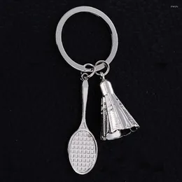 Biegły kluczy cynk zinkinton Badminton Pierścień Pierścień Pierścień Kreatywny zwykły osobowość samochód Działka Klawki Bag Osoby Keyfob Prezent Hurtowa J029