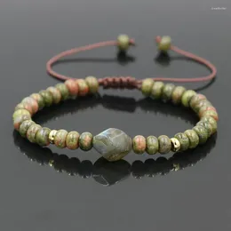 Charm Armbänder Boho Amazonite Abacus Perlen Armband Frauen Naturstein Mondstein Männer für Paare Mann Schmuck Pulsera Tobilleras