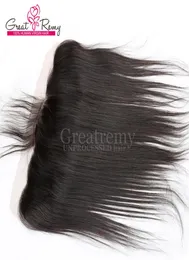 100 Hint Kulaktan Kulak İşlenmemiş Dantel Frontal Hairpeces Kapatma 134 Düz Doğal Renk Ucuz Dantel Frontal İnsan Saç ile 2435735