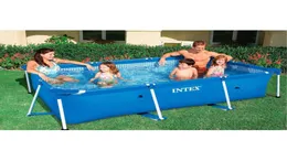 Metall Frame Steel Tube Rectangular Square Swimming Pool Set Pipe Rack Pond Stor konsol ovanför markfilter Summer Play Pool8822280