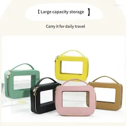 Cosmetic Bags Case Portable Travel Transparent Makeup Bag PVC Colorful Wash Holder