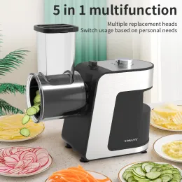 Processadores 220V Cortador de vegetais elétrico com 5 conjuntos de lâmina de aço inoxidável 1000W Multifuncional Batata Pepino Cenoura Slicer Processador de Alimentos