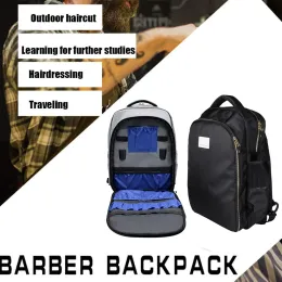 Çantalar makyaj alet çantası sanatçısı berber taşınabilir seyahat çok fonksiyonlu sırt çantası depolama çanta berber stil araçları için berber taşıma çantası