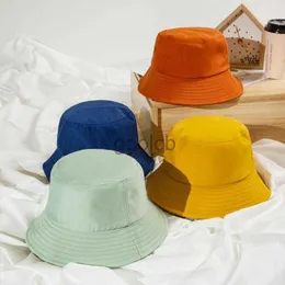 Wide Brim Hats Bucket Hats New Cotton Black White Bucket Hat Women Sun Hats For Kids Hip Hop Outdoor Trip Caps Men Beach Sun Protect Fishing Unisex Bonnet 240302