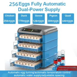 Accessori 256 Incubatrice per uova Incubatrice digitale completamente automatica Allevatrice per uso domestico Allevamento di polli Incubatrice per uccelli Uova Incubadora de huevos