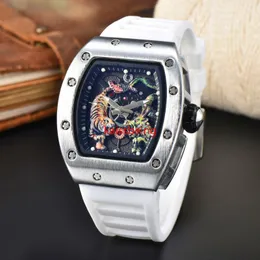 2024 Nowy mody wielofunkcyjny automatyczny 3-pinowy najlepszy luksus męski AAA Męski zegarek Luminous Dragon Tiger Diamond Wzór 182