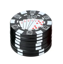 Poker chip Tobacco młynka do 3 -warstwowego stylu przyprawy noża 40 mm zioła zioła akcesoria palenia