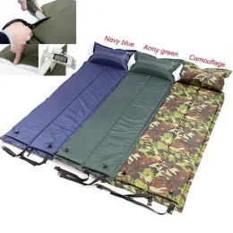 MAT Ultralight Camping Mat Air Mattress Camping قابلة للتنفيذ سرير Matela gonlesable حصيرة وسادة نوم ذاتية مع وسادة سميكة