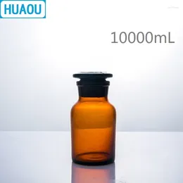 10000mL Wide Mouth Reagent Bottle 10L Brown Amber Glass With Ground In Stopper Laboratory Chemistry Equipment