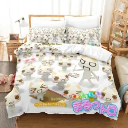 Sets niedliche Inoue Toro Bettwäsche Set Single Twin Full Queen King -Size -Bett Set Erwachsene Kinder Schlafzimmer Duvetcover Sets 3D Anime Bettblatt Set Set