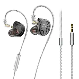 Fones de ouvido lafitear lf3 dlc 2dd no ouvido fone de ouvido círculo dinâmico monitor alta resolução fone de ouvido alta fidelidade jogo música fones