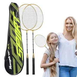 Set di racchette da badminton, racchetta professionale per adulti, attrezzatura leggera, assorbente del sudore 240223