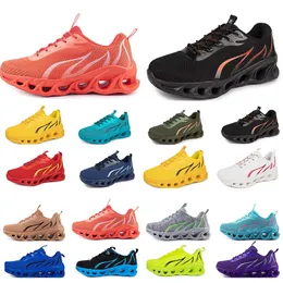 Running GAI Flat Men Spring Shoes Soft Sole Bule Grey New Models Fashion Color Blocking Sports Big Size A1114 846 858 d