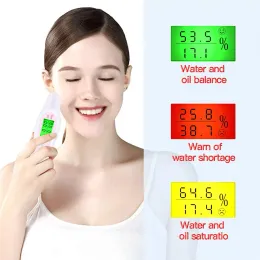 Dispositivi Rilevatore preciso LCD Digitale Tester di umidità dell'olio per la pelle per la cura della pelle del viso con sensore biotecnologico Lady Beauty Tool Spa Monitor